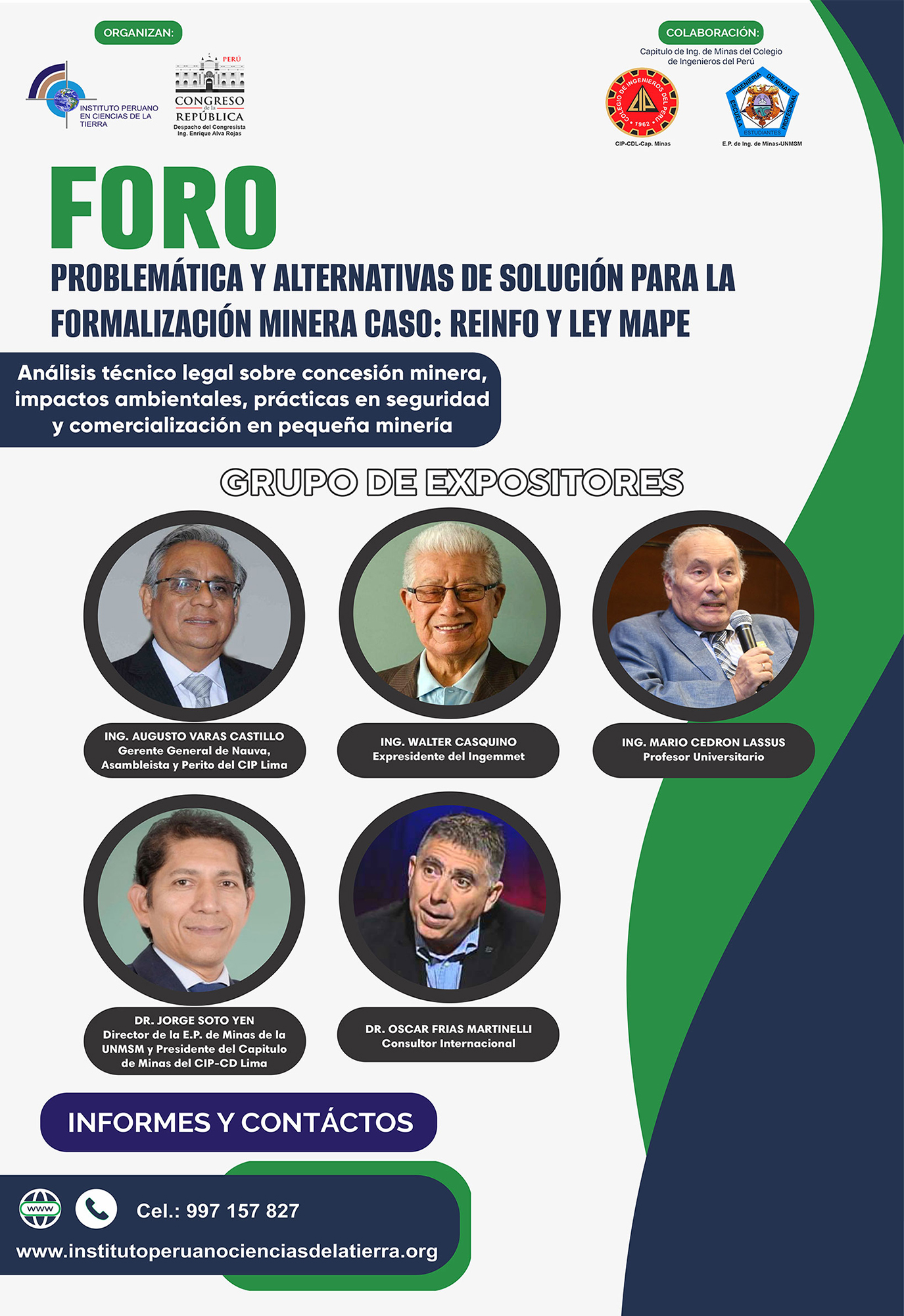 Foro Nacional Problemática Alternativas Solución Formalización Minera2